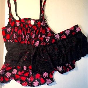 Y2K lace lingerie set